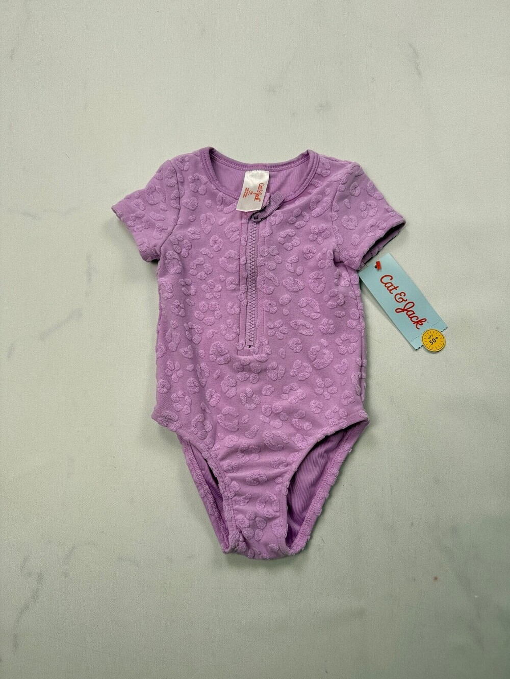 Cat & Jack Bodysuit Purple 2010s Cozy Understated - Girls 12M